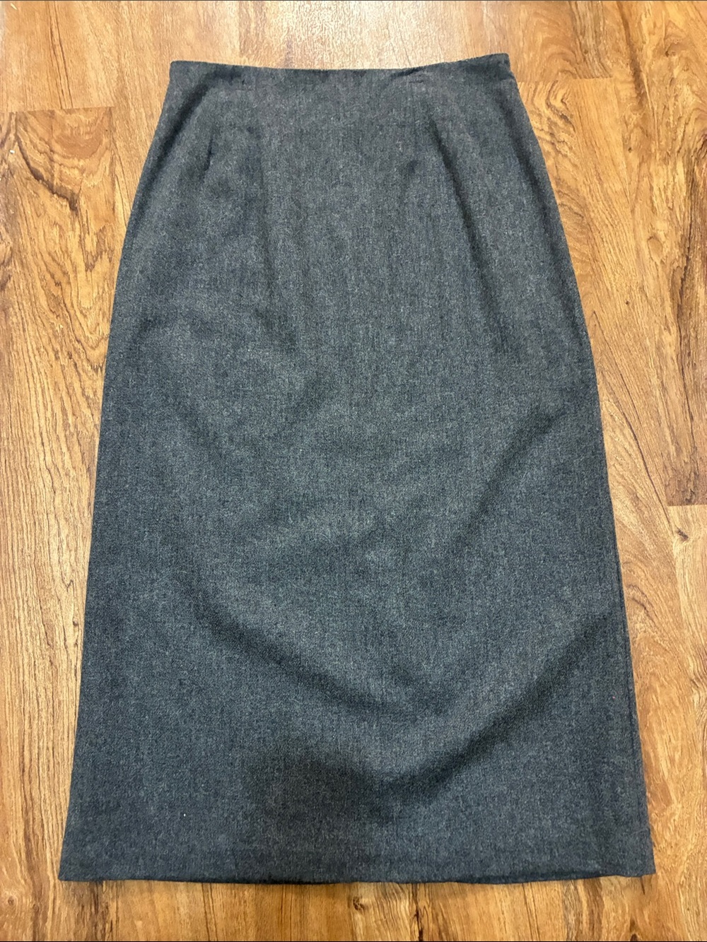 Vintage J.G. Hook Woolmark 100% Wool Gray Pencil Skirt US 14 Dark Academia